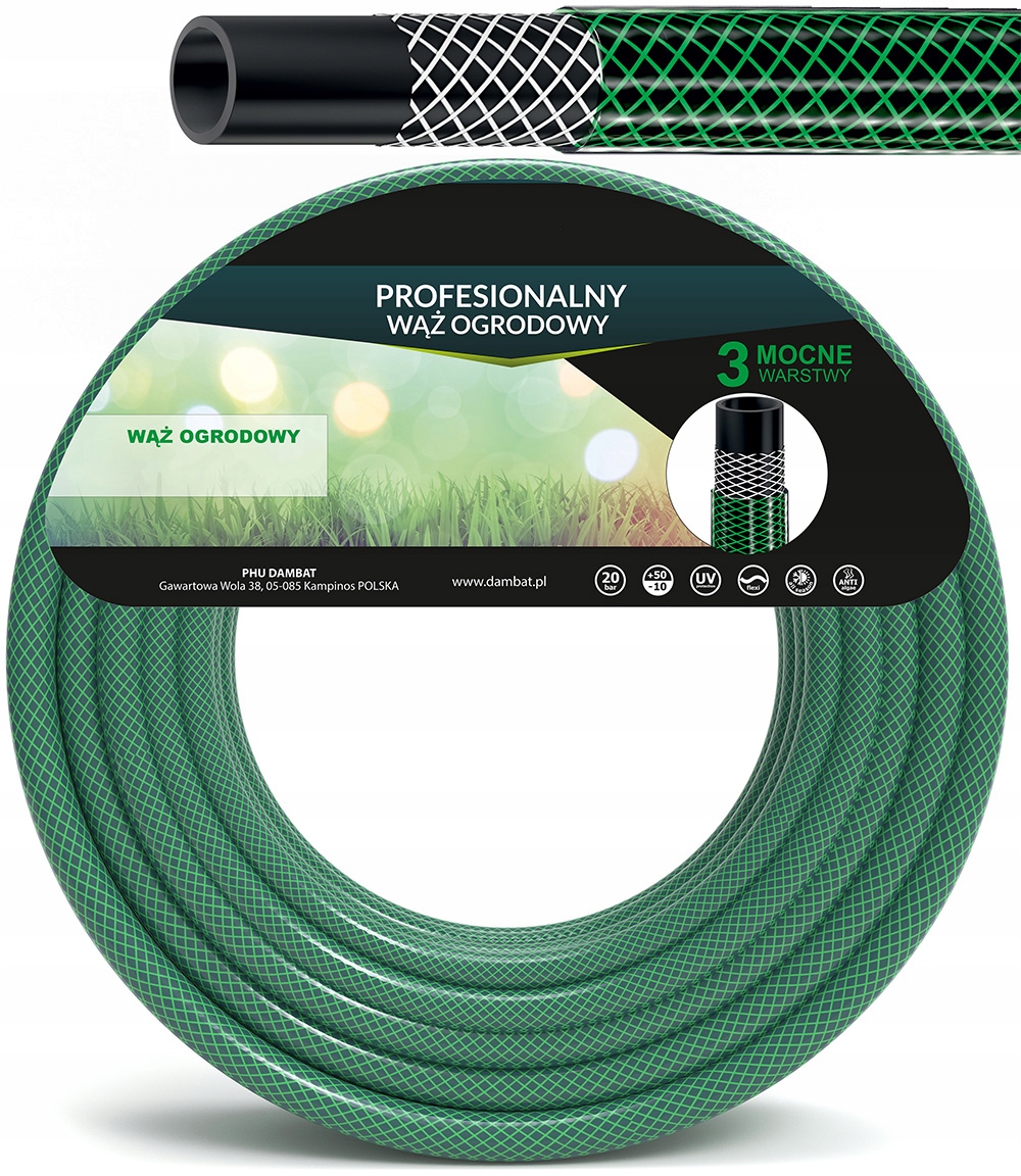 

Wąż Ogrodowy 50M 1/2 Cal Podlewania Wielowarstwowy