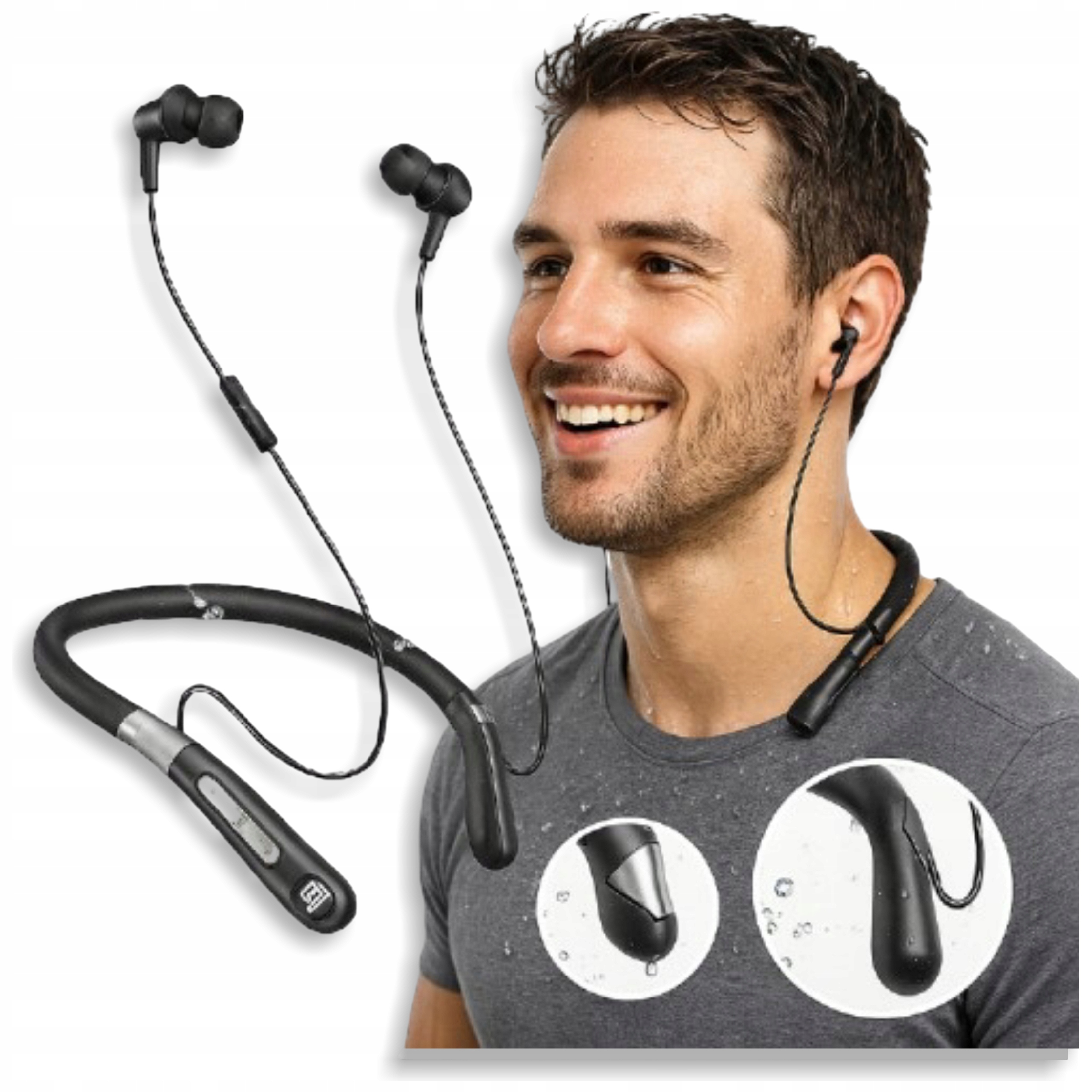 Bezdrátová sluchátka do uší Hlavový Most na krk s potlačením šumu