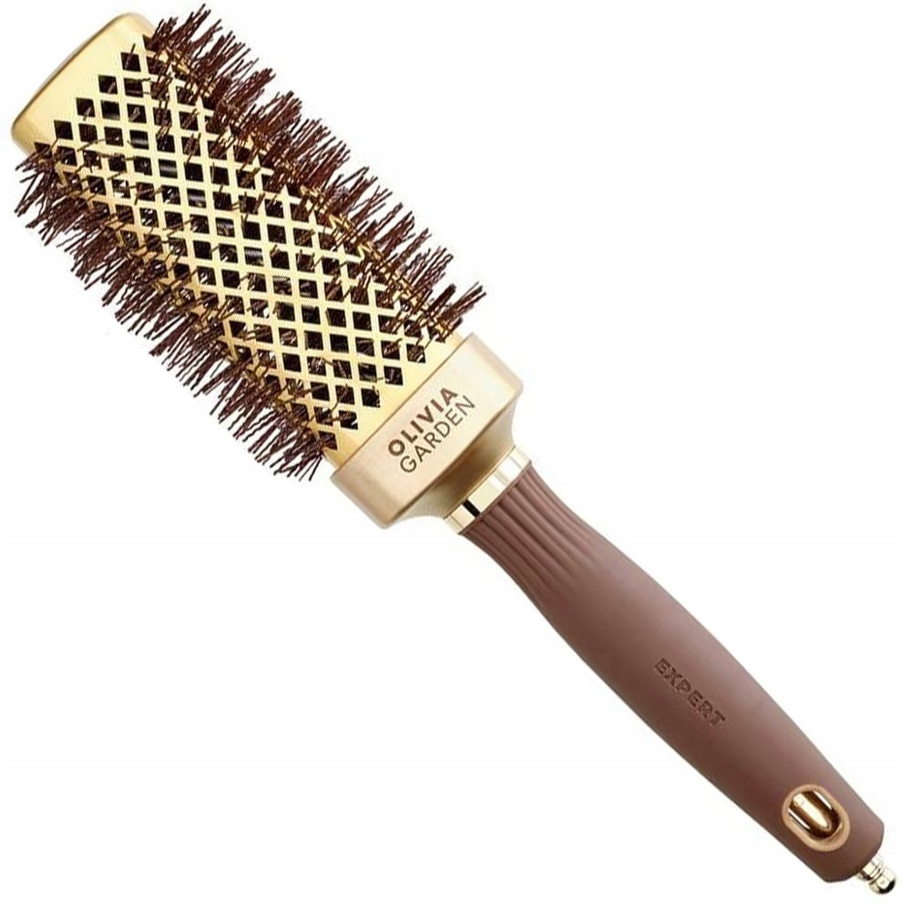 Olivia Garden Expert Kartáč na vlasy Blowout Straight Gold&Brown 40 mm