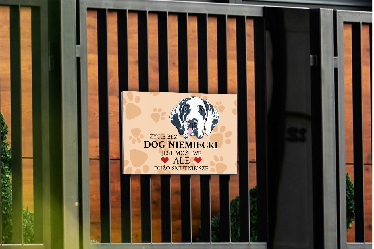 TABLICZKA PCV JASNO BRĄZOWY ŻYCIE BEZ WESTIE JEST MOŻLIWE ALE SMUTNE WZ Marka TabPrint