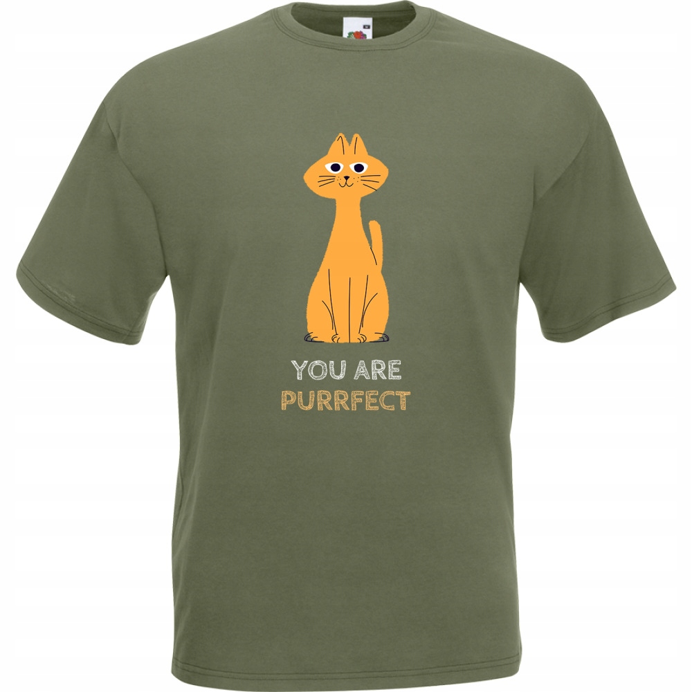 

Koszulka kot purrfect kociara kotek XXL oliwkowa