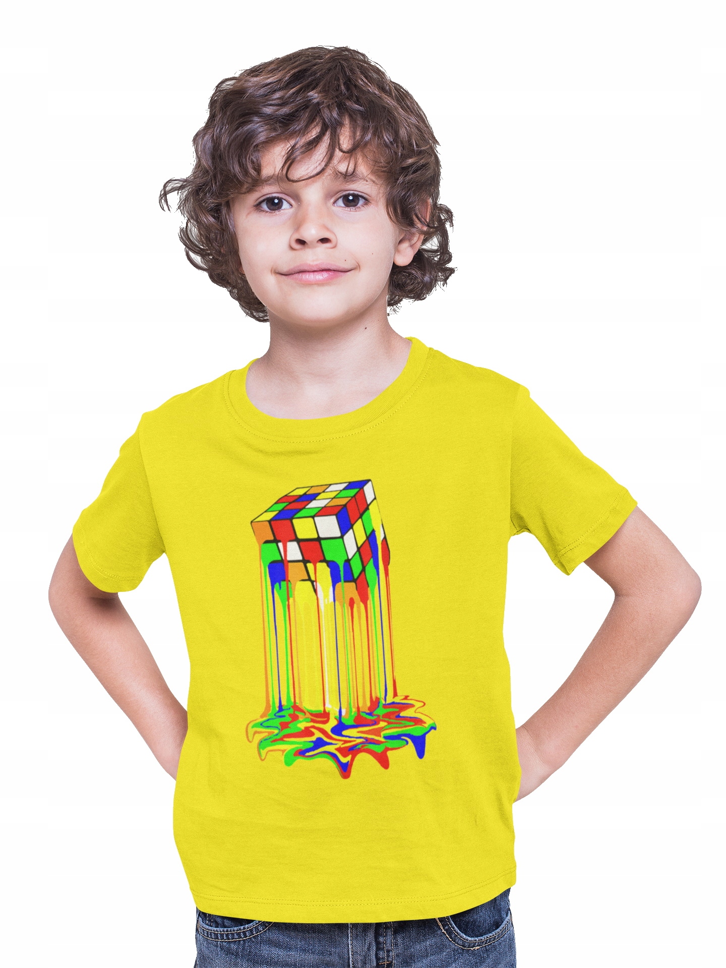 DZIECIĘCA KOSZULKA BAWEŁNIANA KOSTKA RUBIKA