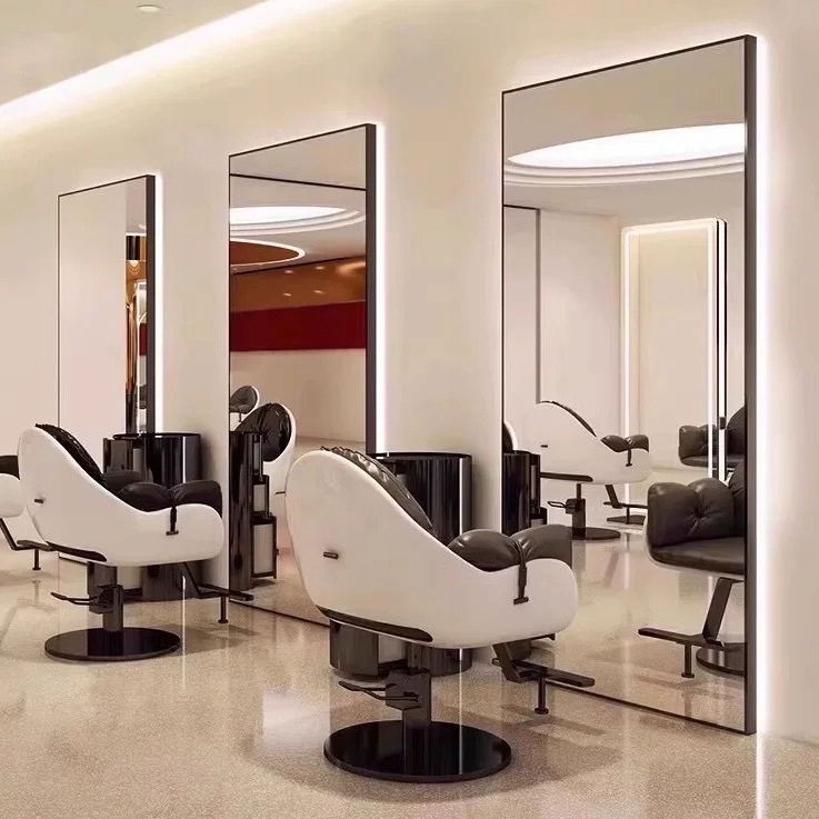 Konzola kadeřnická konzola barberská zrcadlo kadeřnická 200x80 Led Std