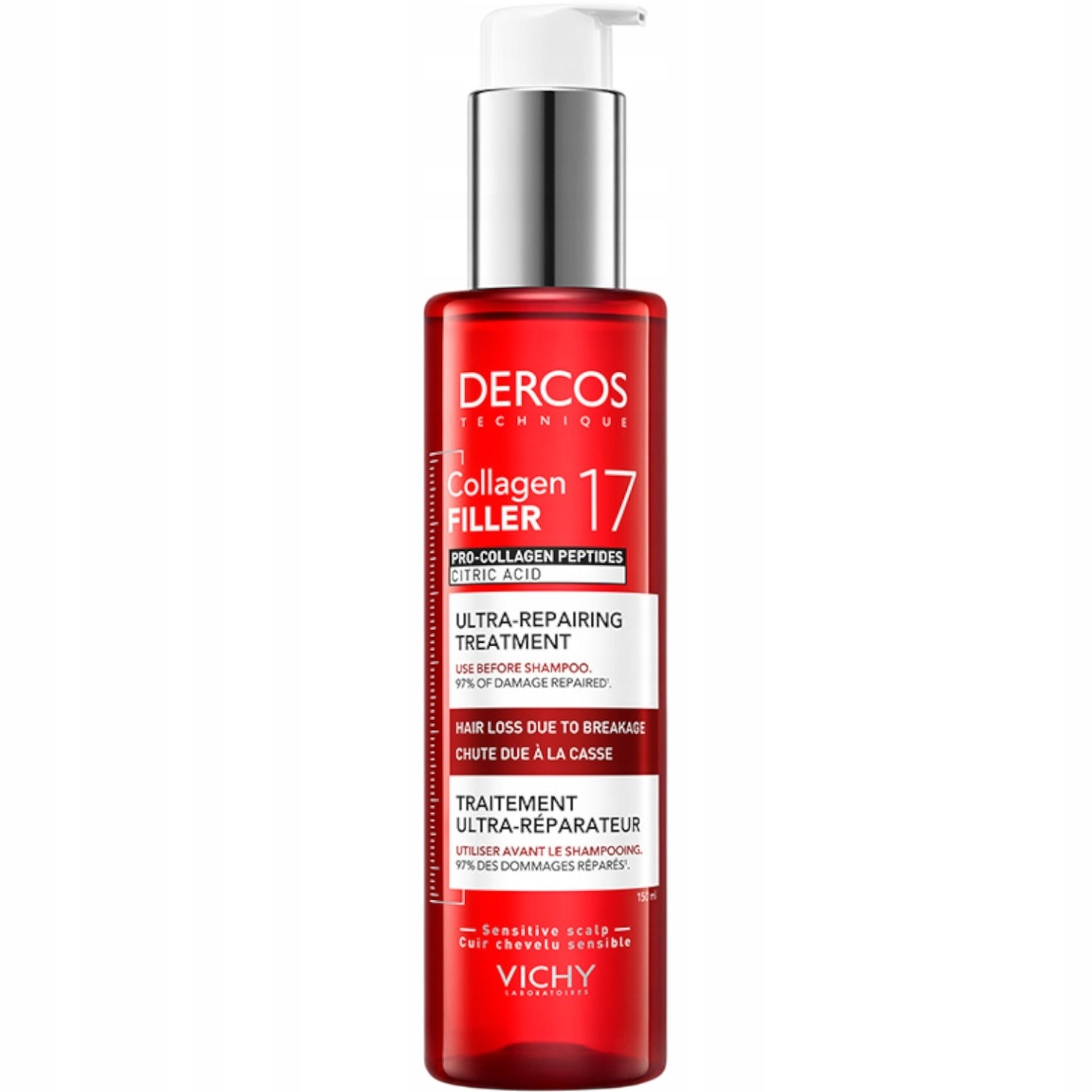 Vichy Dercos Collagen 17 Filler Ultraregenerująca kuracja przed sza...
