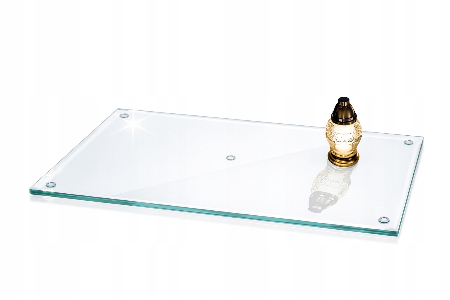 Podstavec pod květiny Svícen na hřbitov 80x52 cm Průhledný Tvrzený