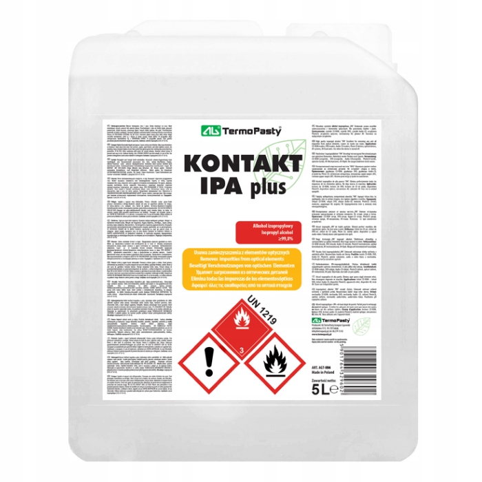 Kontakt Ipa plus 5 l, vysoce kvalitní isopropylalkohol