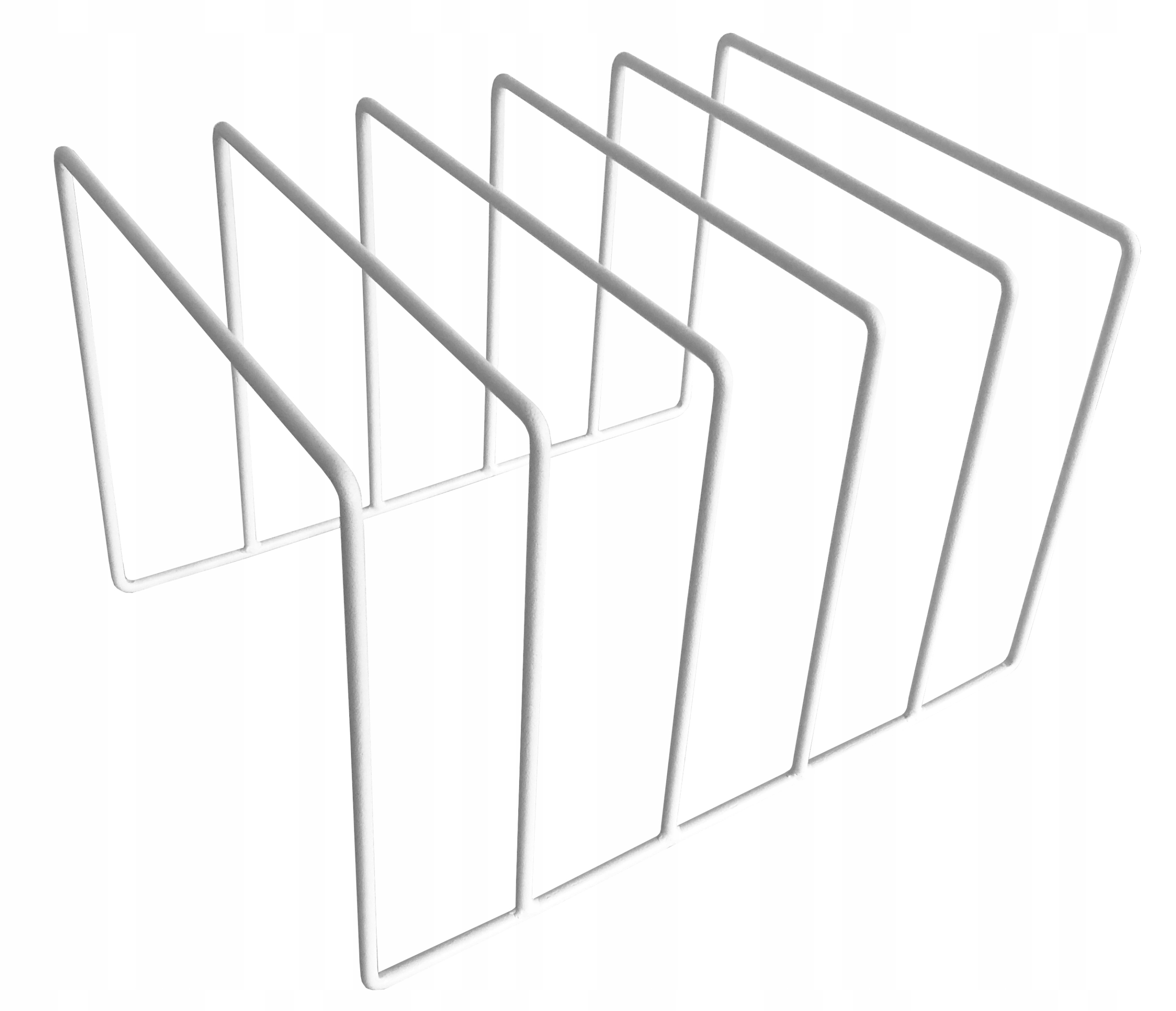 

Stylowy stojak na winyle płyty winylowe drut biały