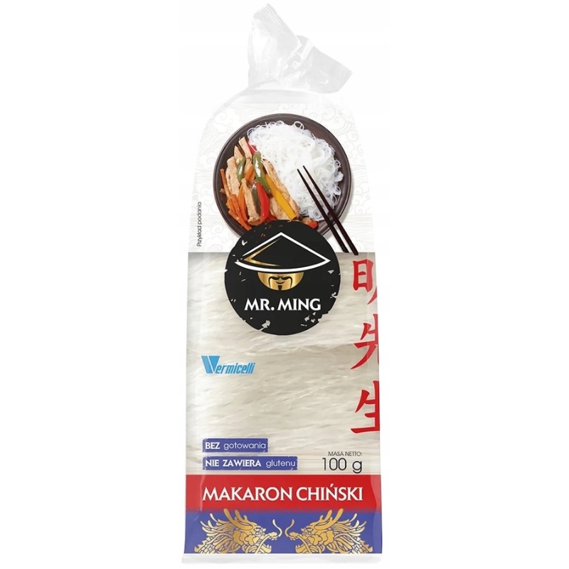 Mr.ming Makaron nitki 100 g klasyczny azjatycki noodle do dań