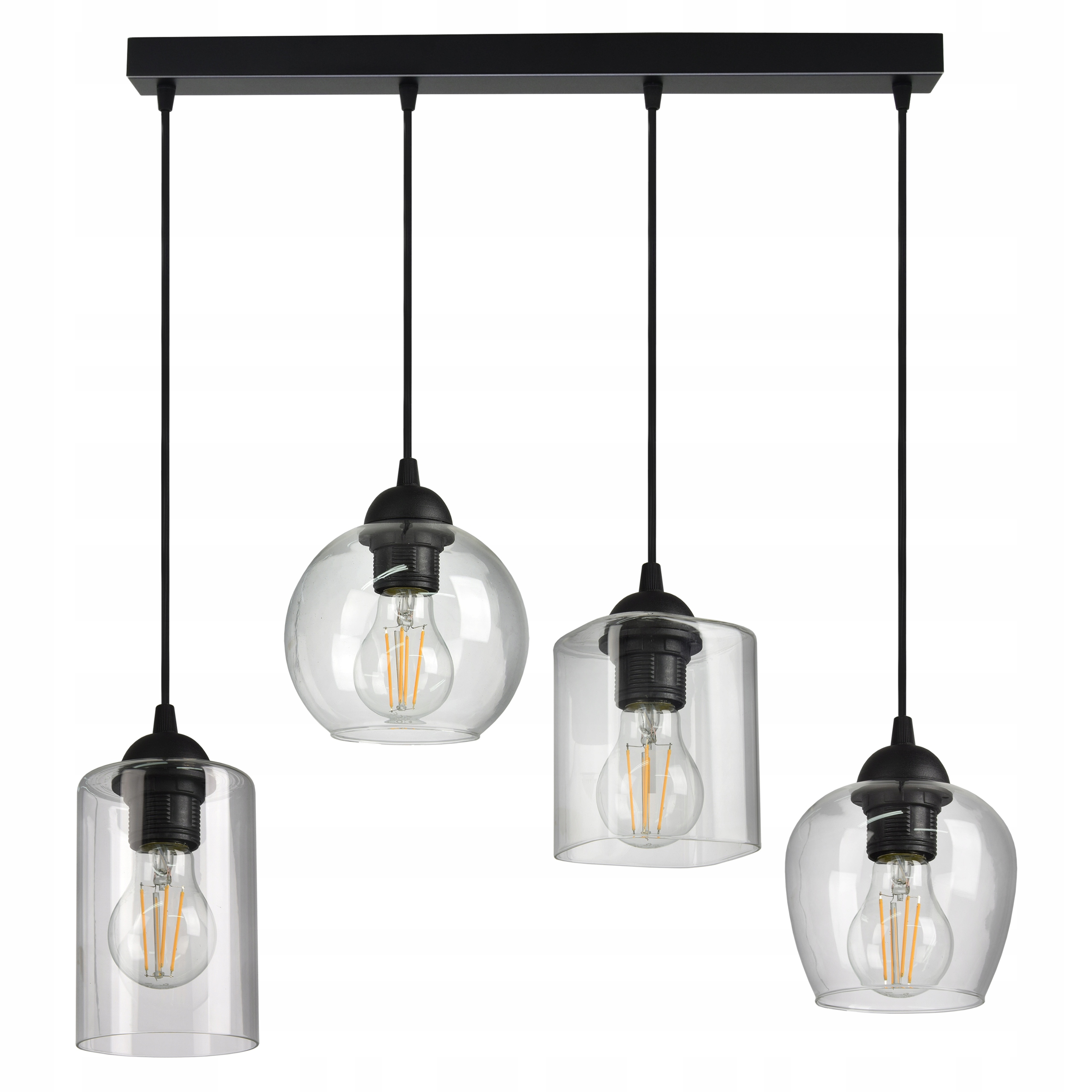 Skleněná závěsná lampa Stropní Svítidlo Geometrické stínítka