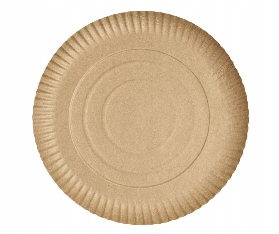Talerze papierowe brązowe jednorazowe 28cm 40 szt.