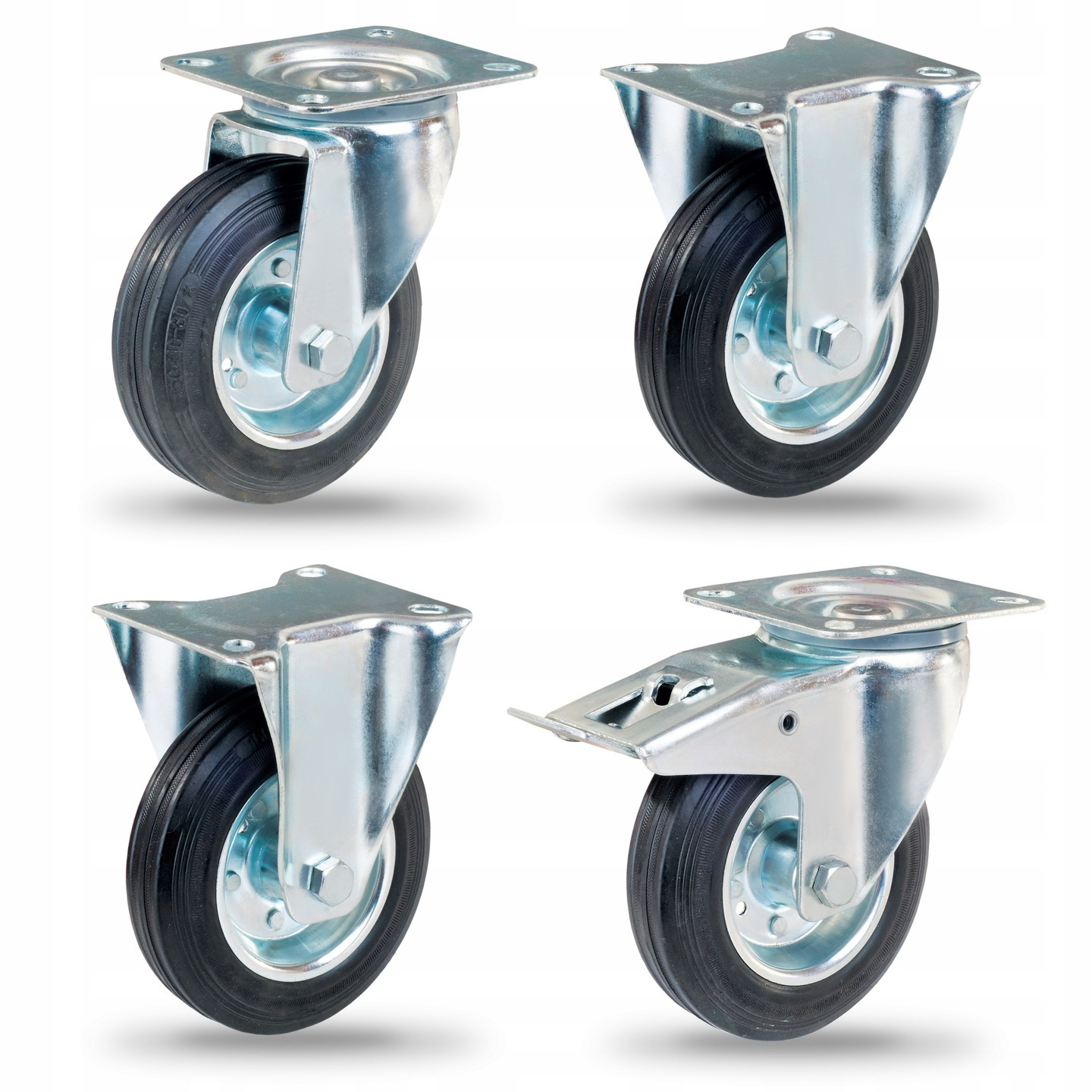 

Zestaw 4 kółka 125mm koła do wózka udzwig 400kg