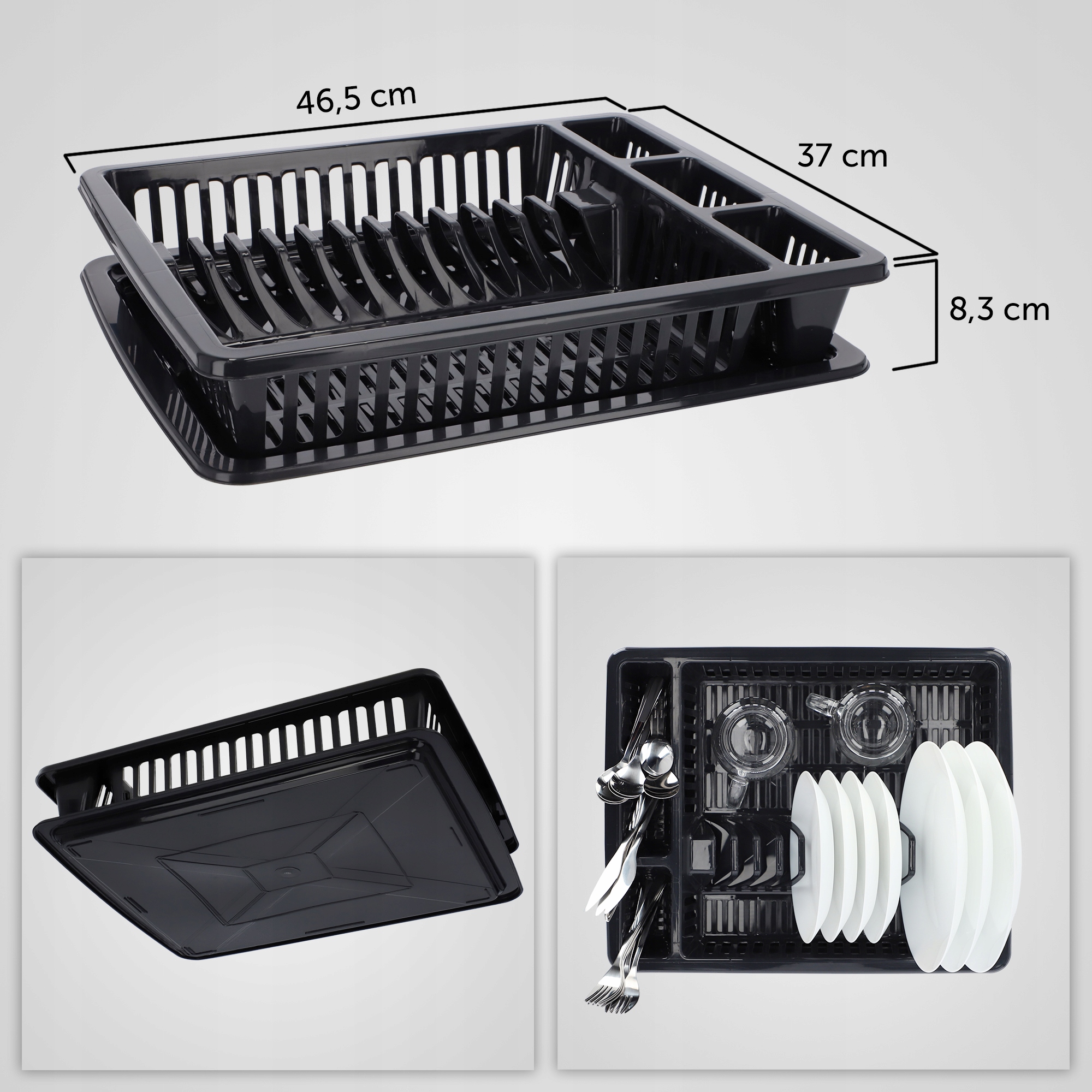 SUSZARKA DO NACZYŃ STOJĄCA OCIEKACZ TACA DUŻA 46cm Kod producenta K1611