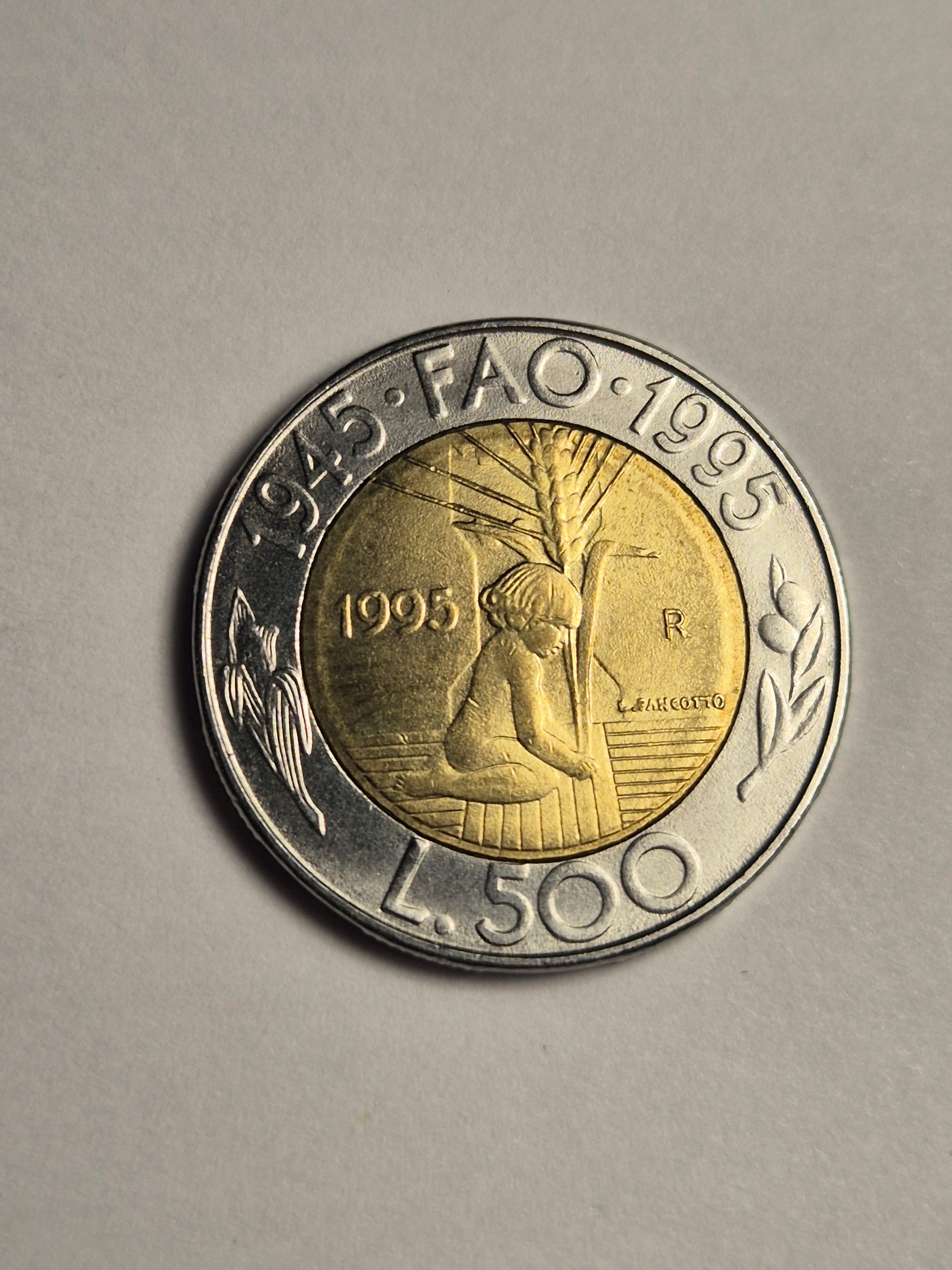 500 lirów 1995 FAO San Marino