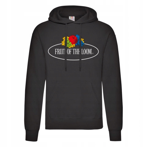 

Bluza męska Vintage duże logo Fruit Loom Czarny XL