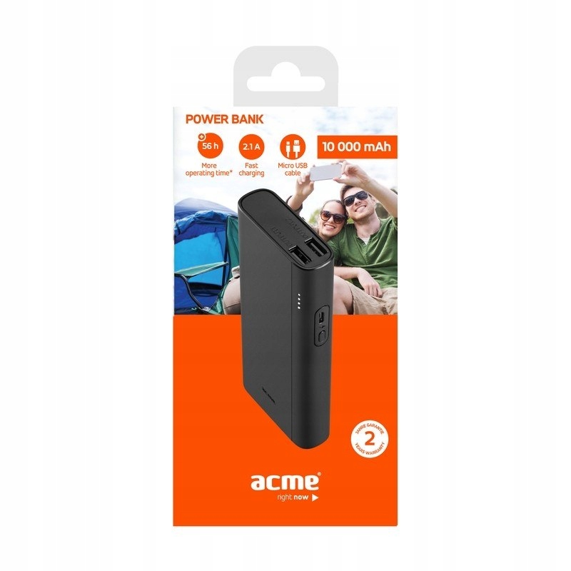

Powerbank Acme PB101 2x Usb 10000 mAh czarny