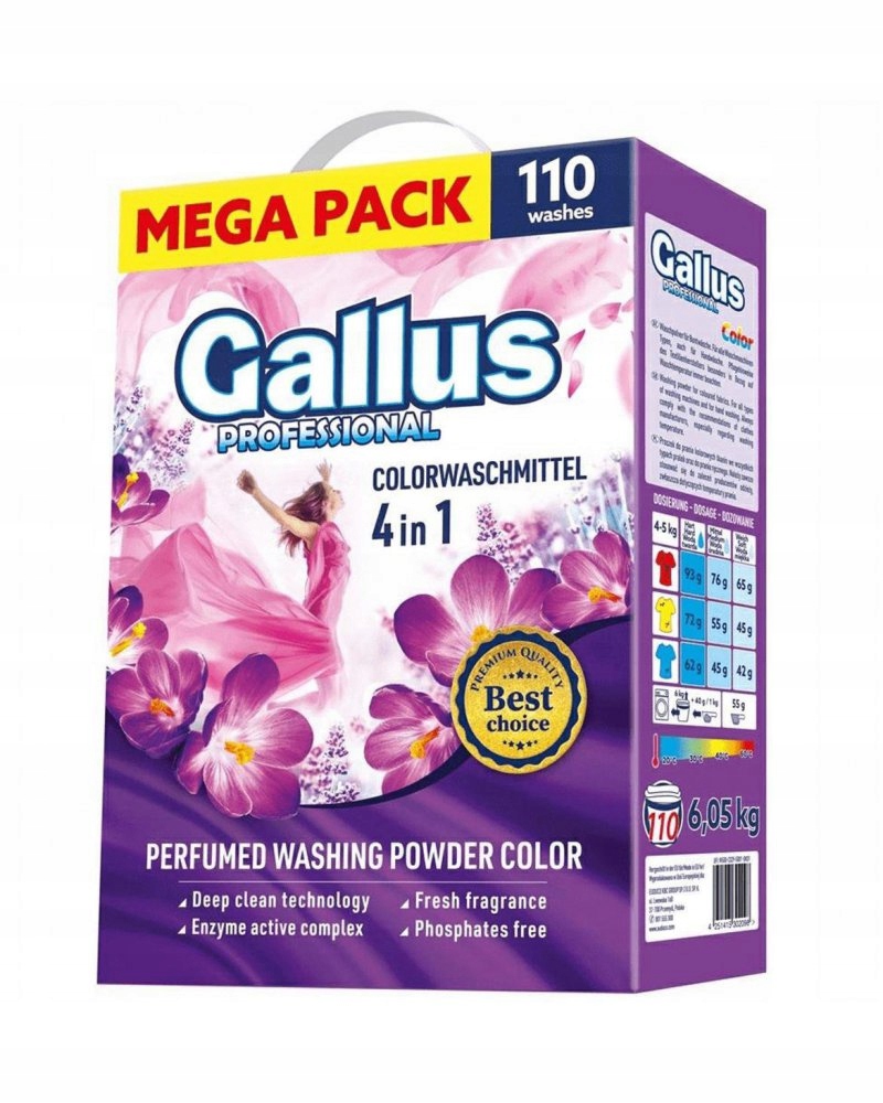 Levně Prášek Na Praní 6,5 Kg Gallus Barva
