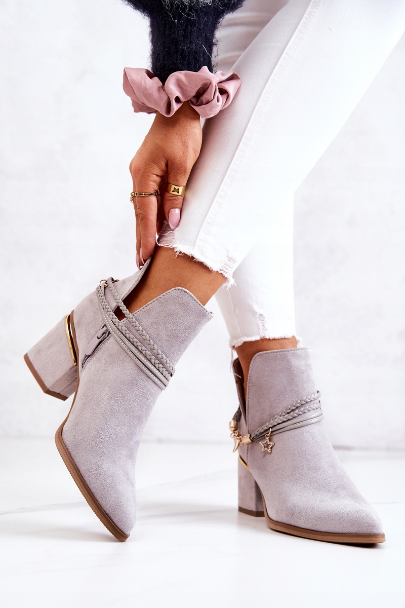 HIT SEASTAR BOTKI NA OBCASIE SZARE ZAMSZ R40 Marka Seastar