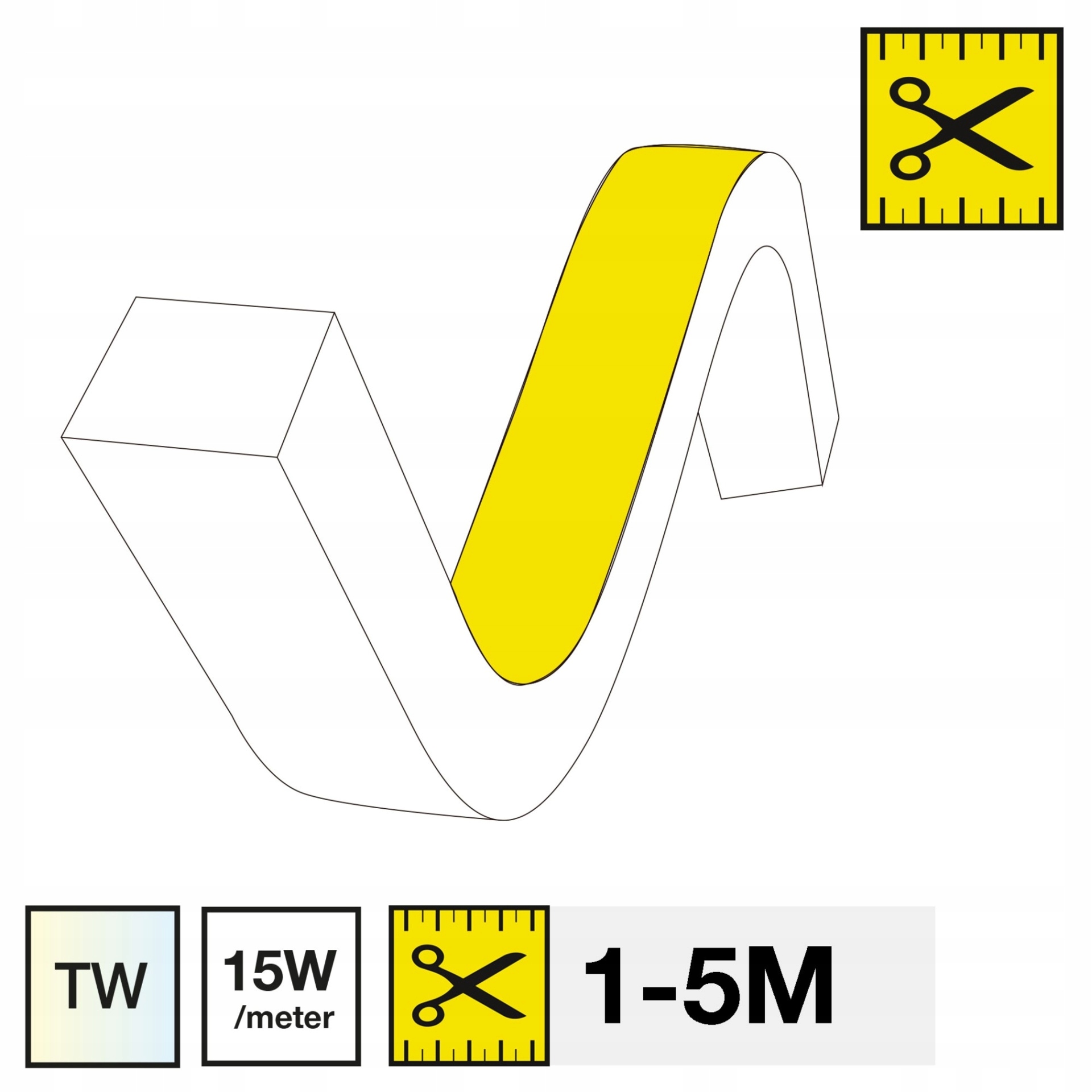 Led pásik Slc Neon Flex Top Tw 2400-6500K 15W 762LM 1-5M IP67