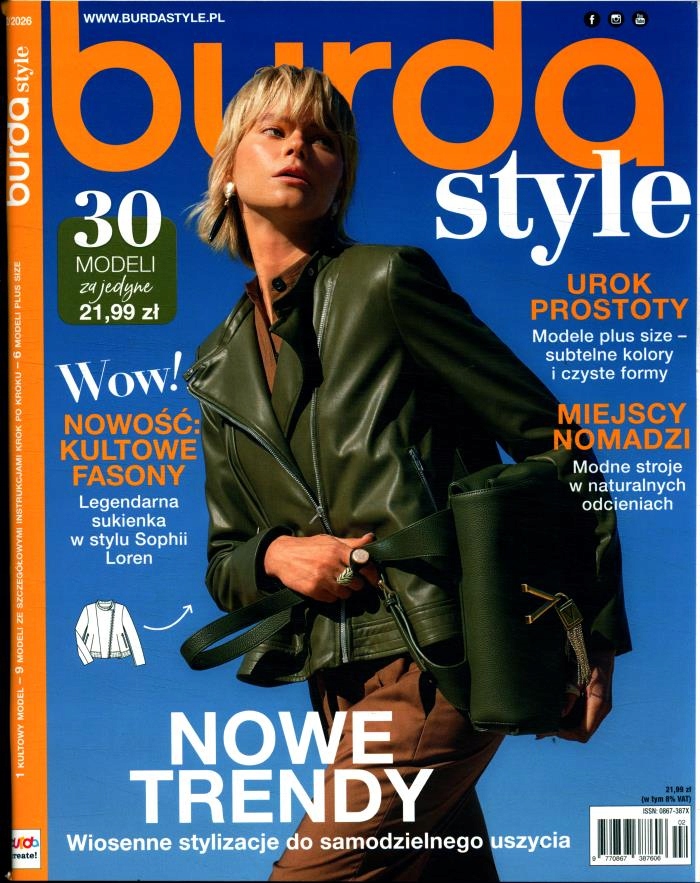 2/2026 BURDA STYLE NOWE TRENDY FASONY WYKROJE