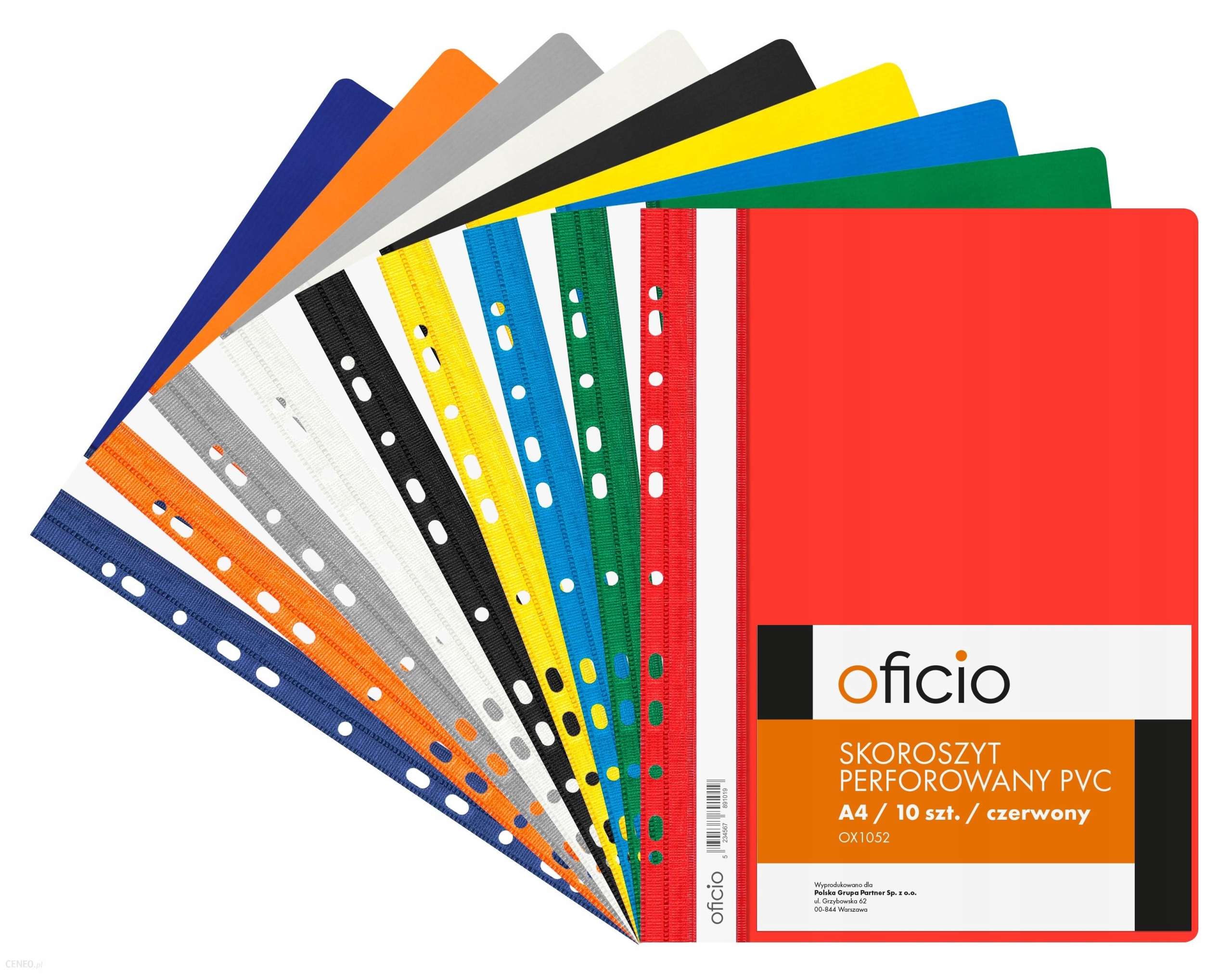 

Skoroszyt twardy zawieszany A4OFICIO/10szt/zielony