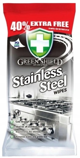 

Green Shield 70 sztuk Chusteczki do Stali, inox-u