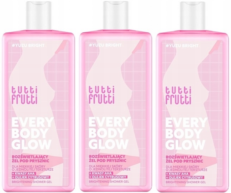 3 kusy Everybody Glow Sprchový Gel 400 ml Tutti Frutti Energizuje
