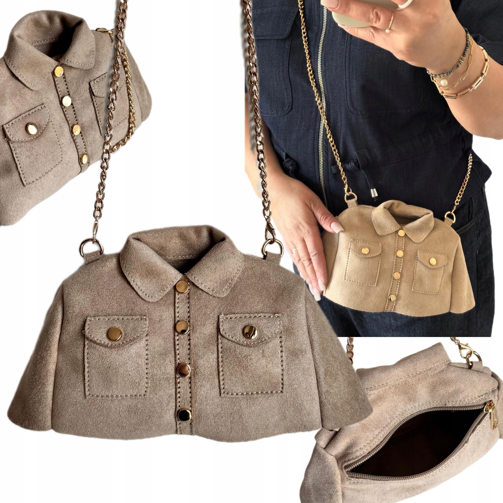 Dámská Kabelka Dárek Na Velikonoce Gallantry Semiš Eco Kabelka Přes Rameno Béžová