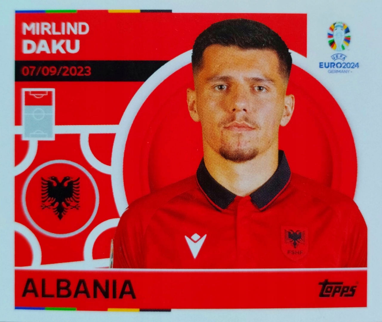 Euro 2024 Topps Match Attax naklejka Alb 20 Mirlind Daku Albania