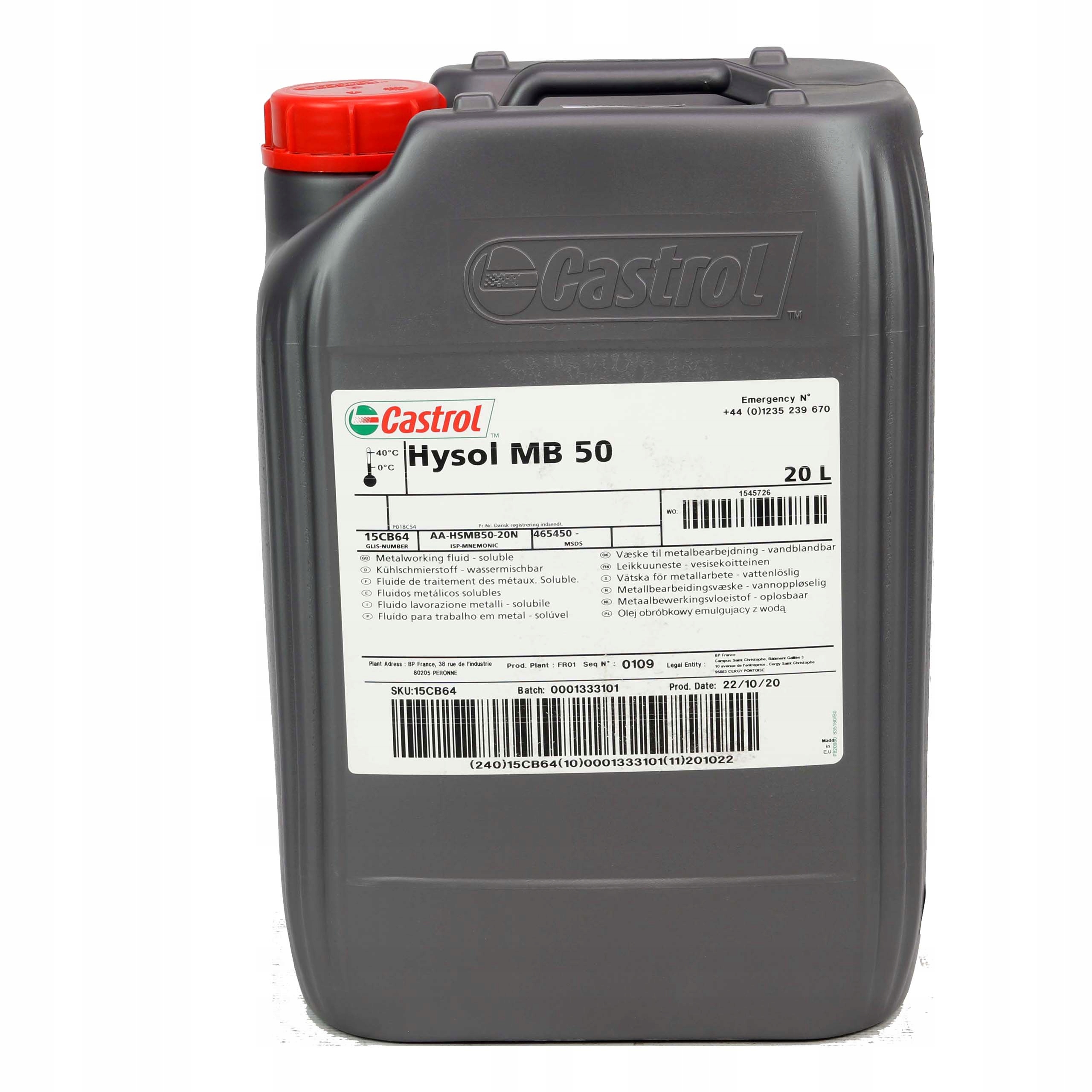 CASTROL HYSOL MB 50 20L