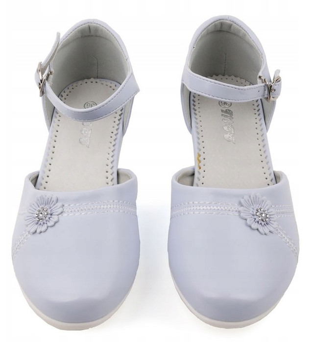 -% Tanio PANTOFELKI BUTY KOMUNIJNE Obcas BIAŁE r37 Płeć dziewczynki