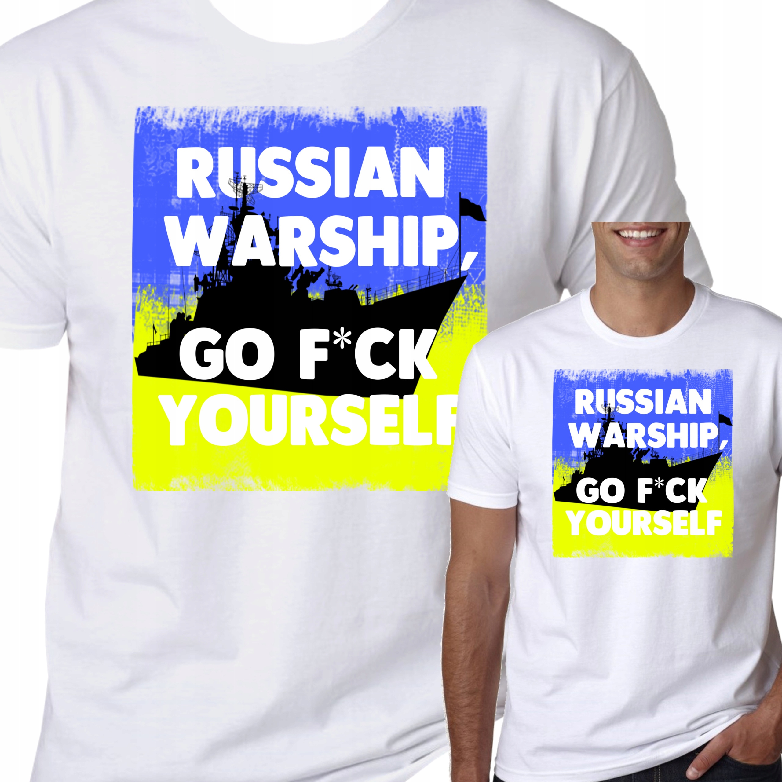 

Koszulka Wolna Ukraina Anty Putin Stop War Ship XL