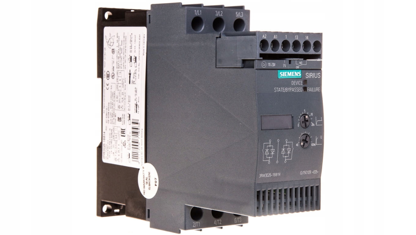 Softstart 3-fázový 200-480VAC 25A 11kW/400V Uc=110