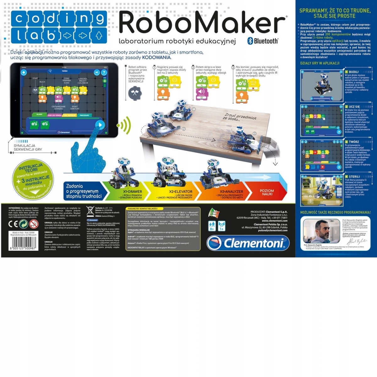 Robot dla dzieci zdalnie sterowany Programowalny Robomaker zestaw startowy Kod producenta Robot dla dzieci