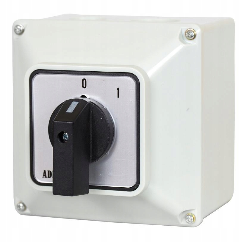 ŁĄCZNIK KRZYWKOWY 25A 0-1 3F W OBUDOWIE IP65