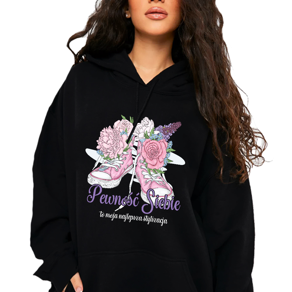 Mikina S Kapucí Top Sebedůvěra Je Moje Ženská Stylizace Motivace M