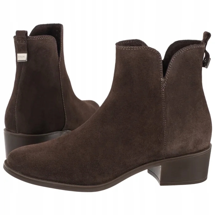 Dámské klasické Kotníkové Boty Ryłko Hnědé kožené 3GVS8_Z_ _6TJ