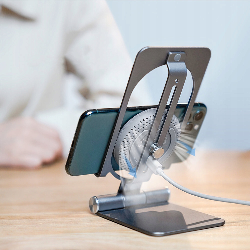 ŁADOWARKA BEZPRZEWODOWA NILLKIN MINI WIRELESS CHARGING STAND 15W SZARY Kolor szary