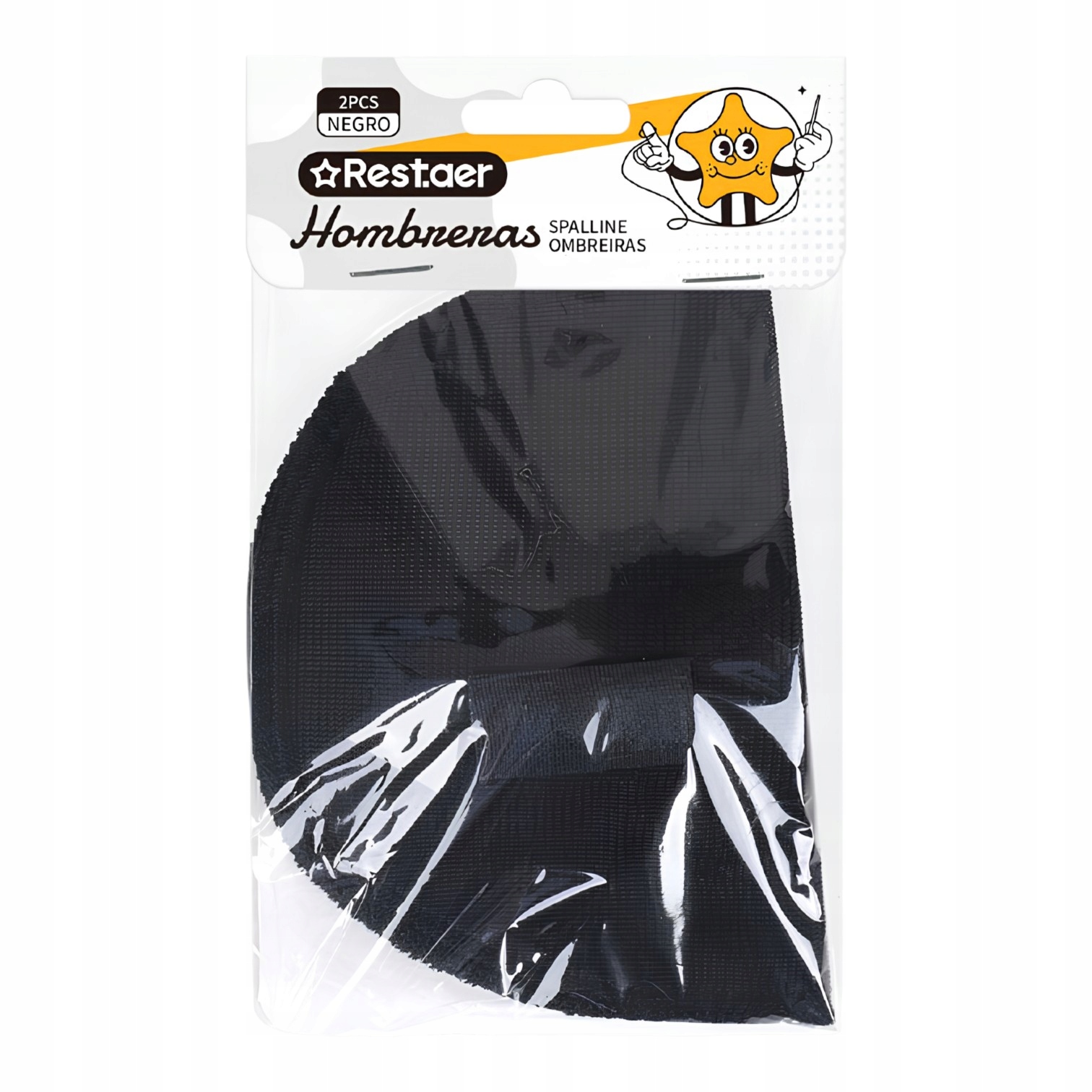 Czarne poduszki na ramiona XL