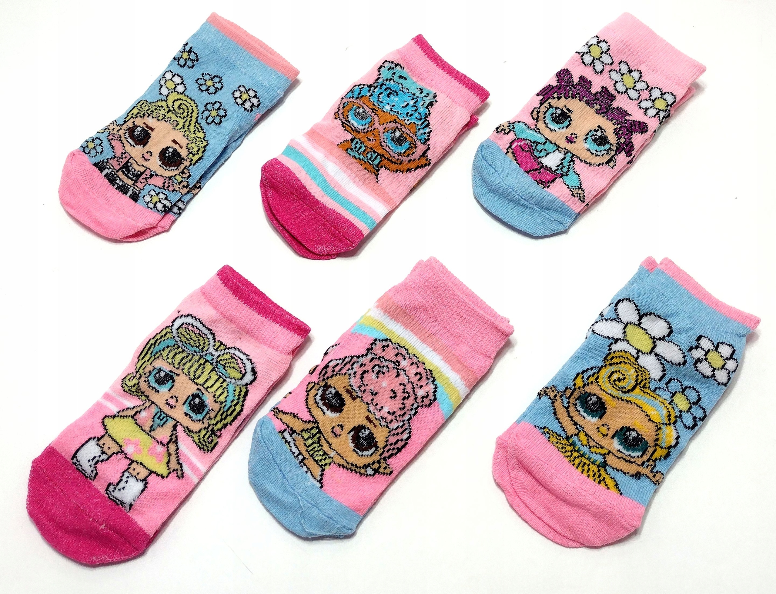 

6-pak Dziewczęce skarpetki stopki L.o.l. 27-30