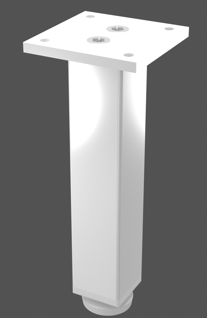 

Aluminiowa Nóżka Meblowa 150 MM Biała Regulowana