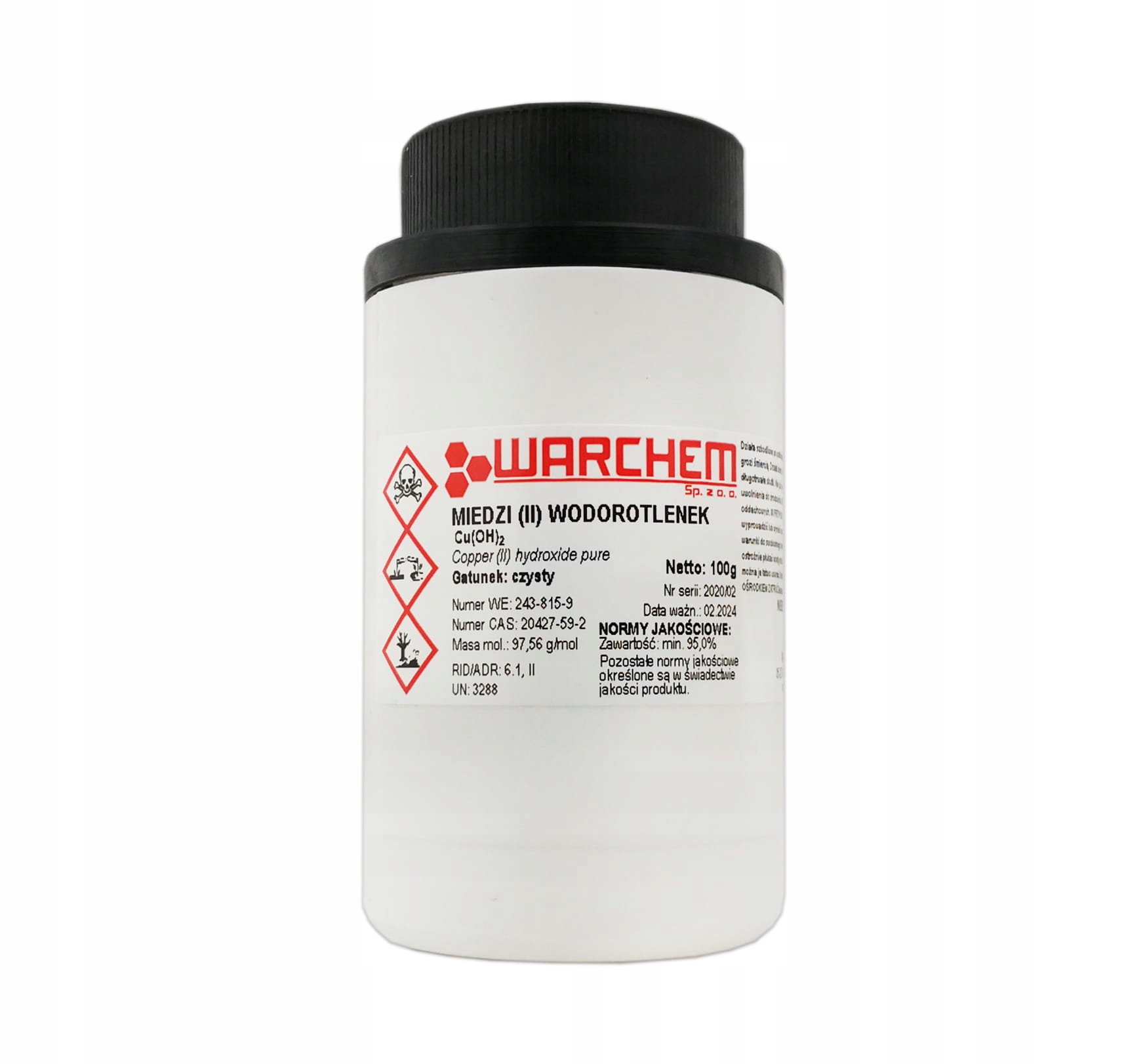 

Wodorotlenek Miedzi (II) czysty 100g