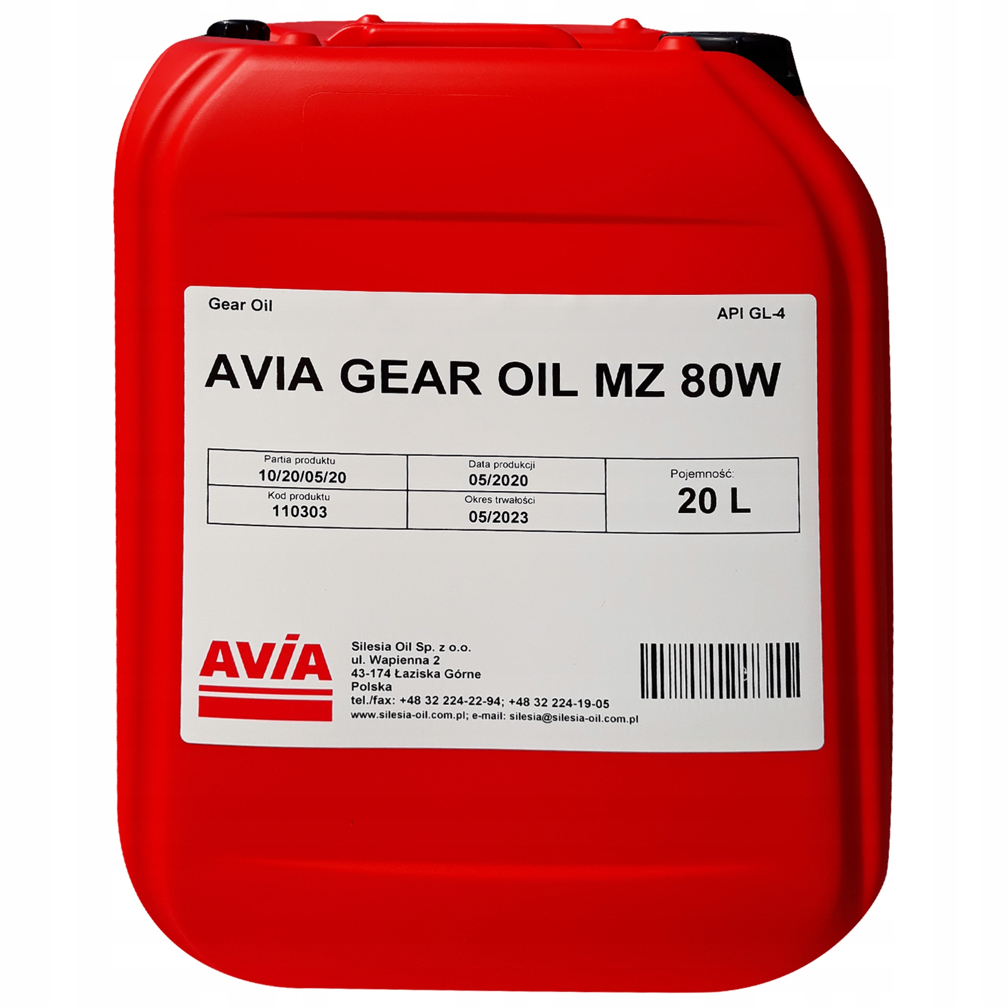 Olej przekładniowy HIPOL 6 80W 20L