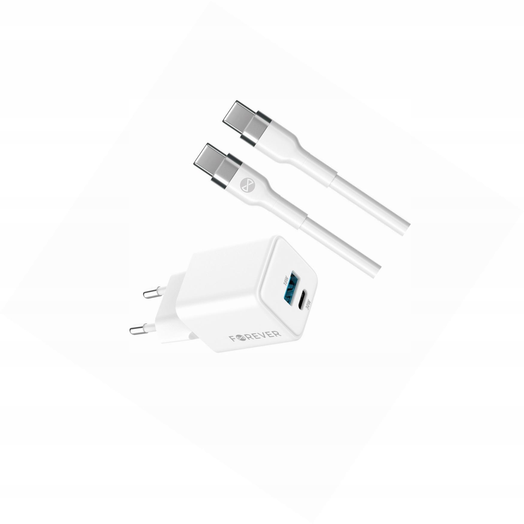 Szybka ładowarka GaN 30W 2 wejścia Usb i Usb-c z kablem do Xiaomi 13 Lite