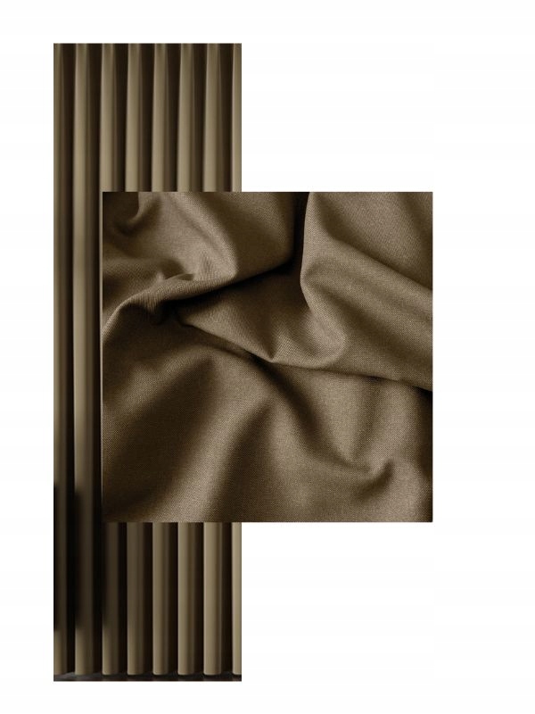 Závěs Khaki Elegantní s páskou na žabky Tunel 180x240