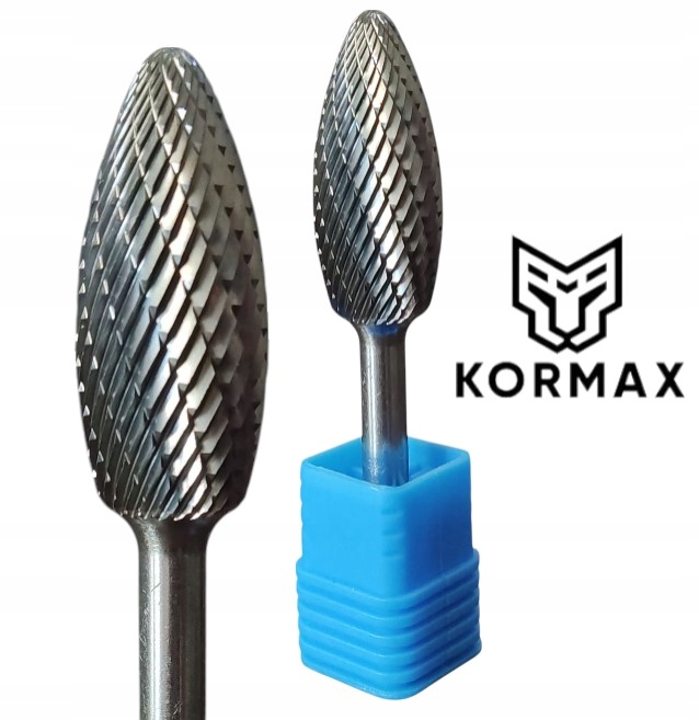 Fréza 16 mm plamenový rotační pilník H 16x36x80 stopka 6 karbidová Kormax