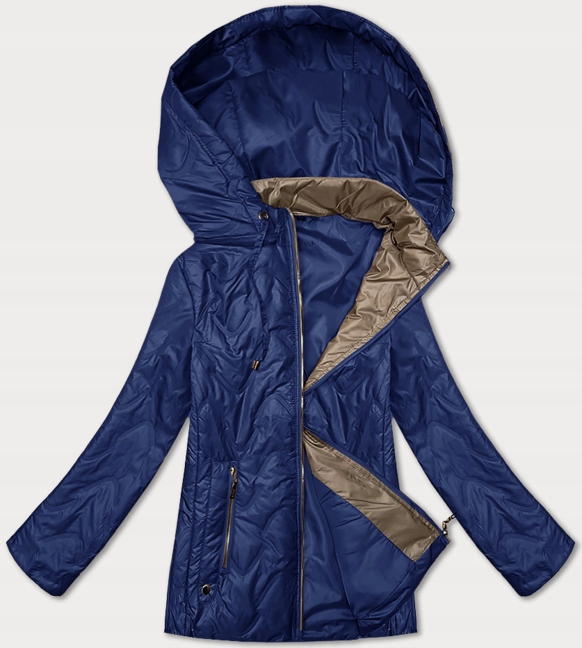 Dámská Prošívaná Bunda B8356 C.modrá 50