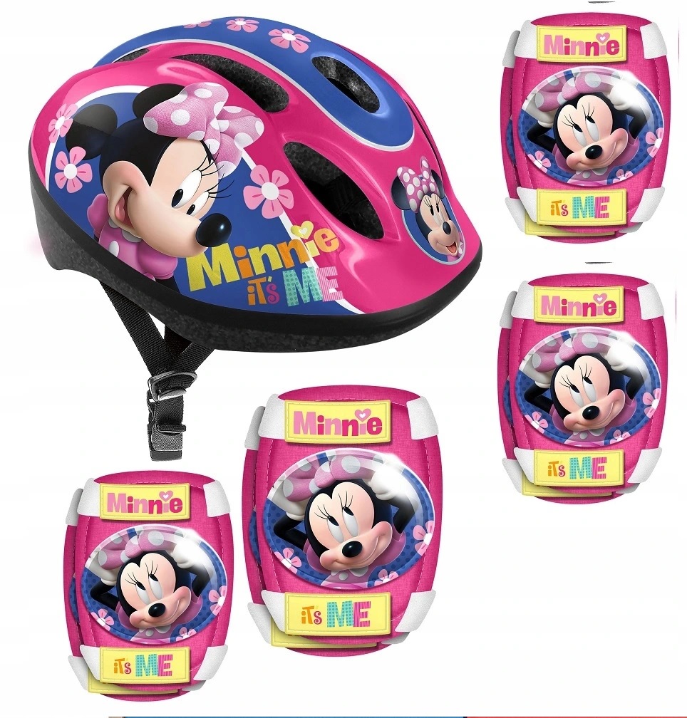 

Myszka Miki Minnie Zestaw Kask 4 Ochraniacze Rower