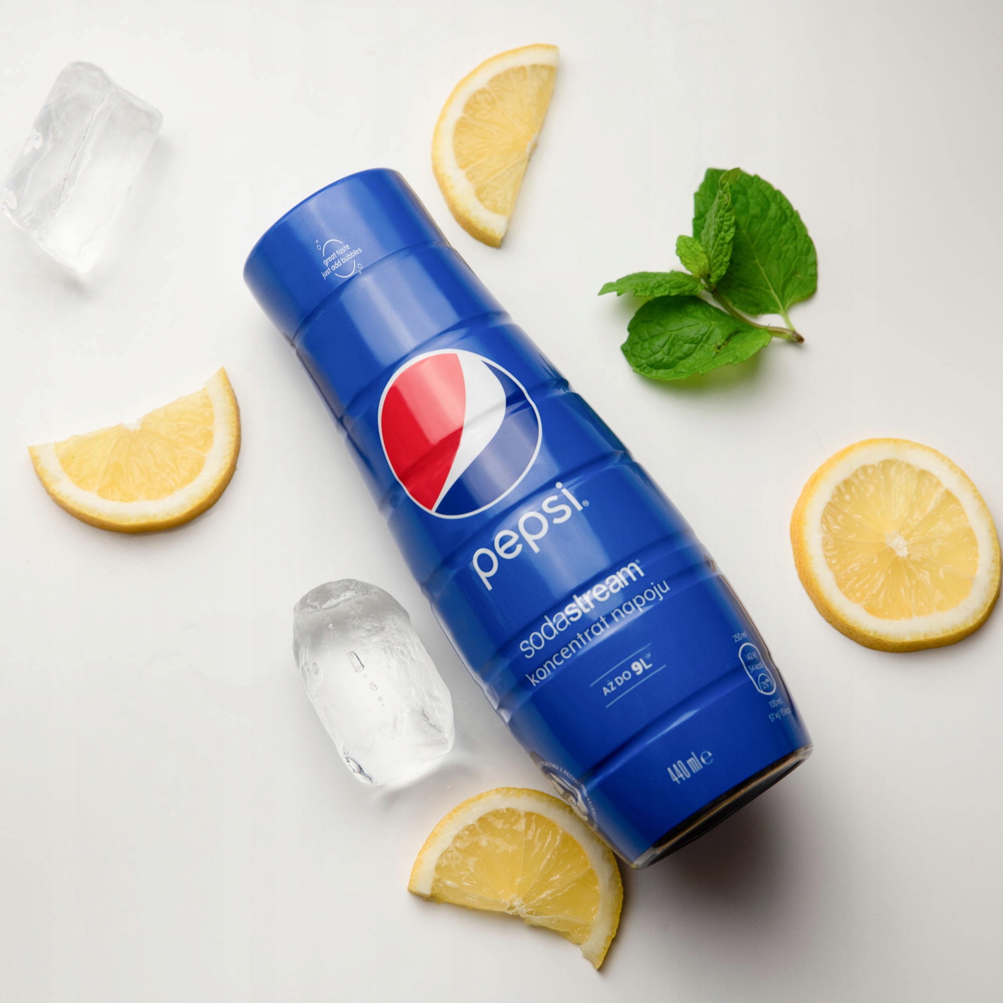 4x Syrop do saturatora SodaStream Cola Pepsi Max bez cukru Mirinda 440ml Stan opakowania oryginalne