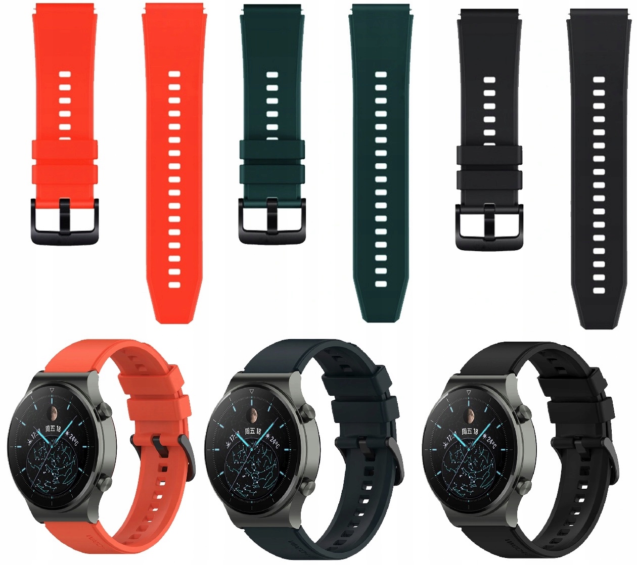 

Zestaw 3 Paski Do Huawei Watch Gt 2 2e 3 Pro 22mm