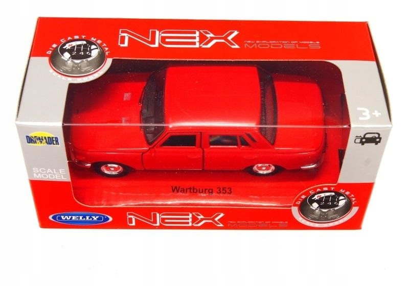 WARTBURG 353 1:34 CZERWONY WELLY